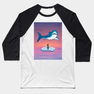 Shark & Girl Baseball T-Shirt